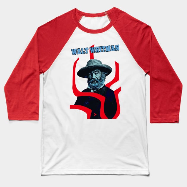 Walt Whitman - Song of the Open Road Baseball T-Shirt by Exile Kings 